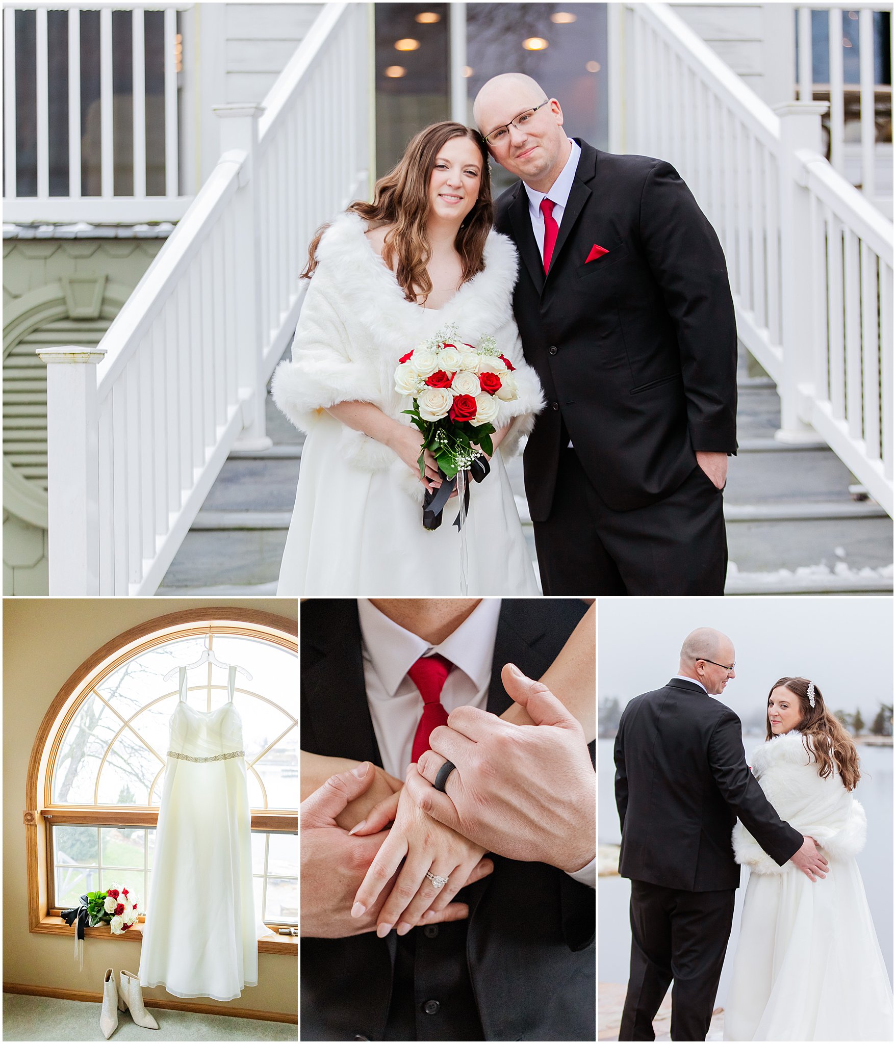 Alexandria Bay NY Winter wedding photography by Pam of Into Memories Photography